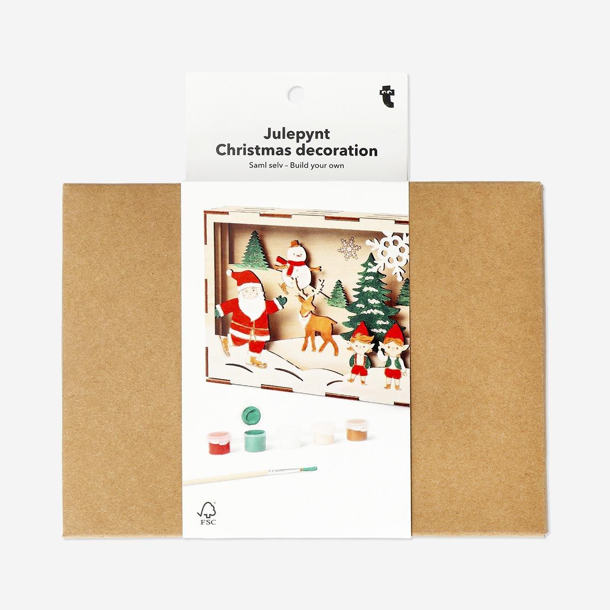 Multicolour Diy Christmas Day Scene With Paint