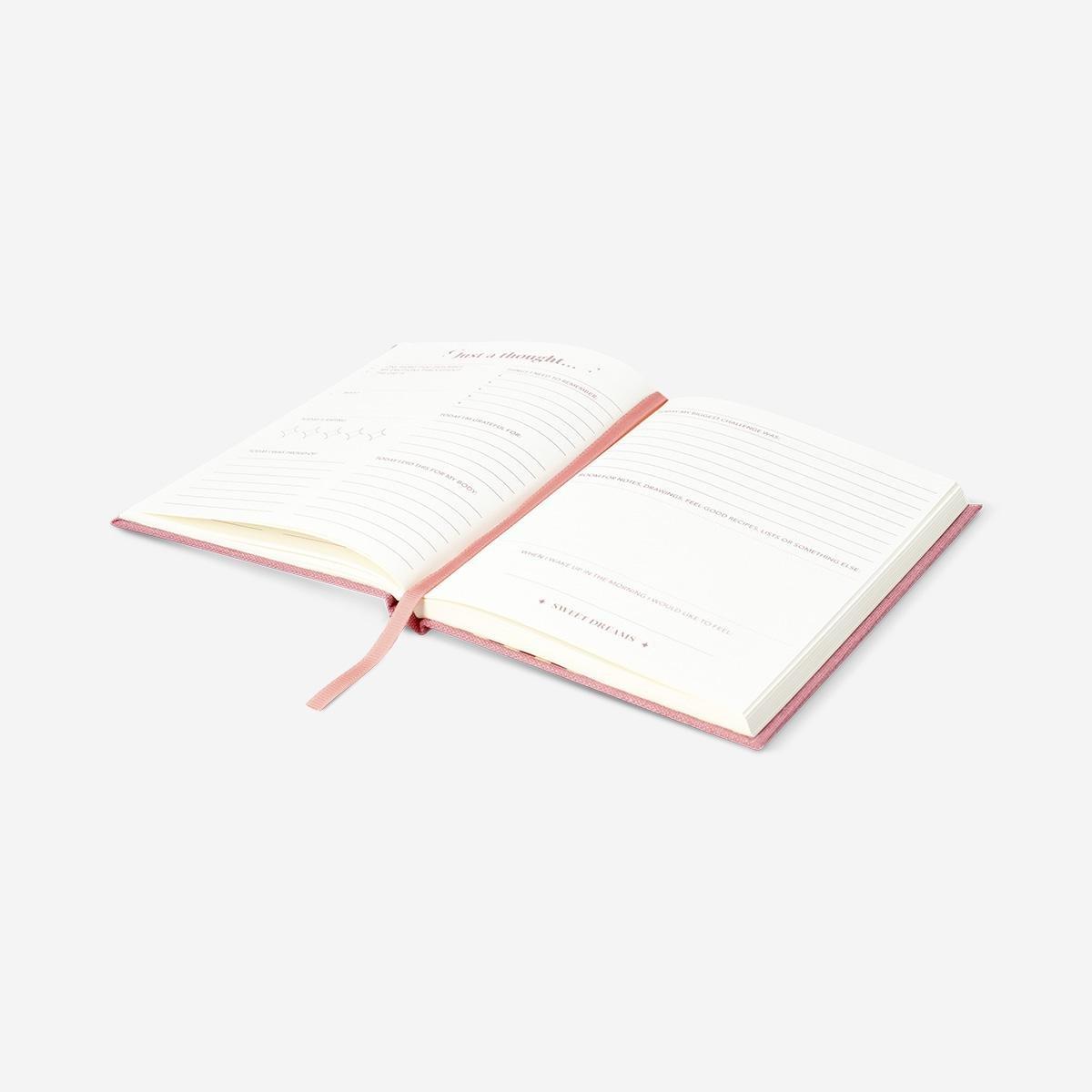 Pink Bedtime Diary With Linen Cover