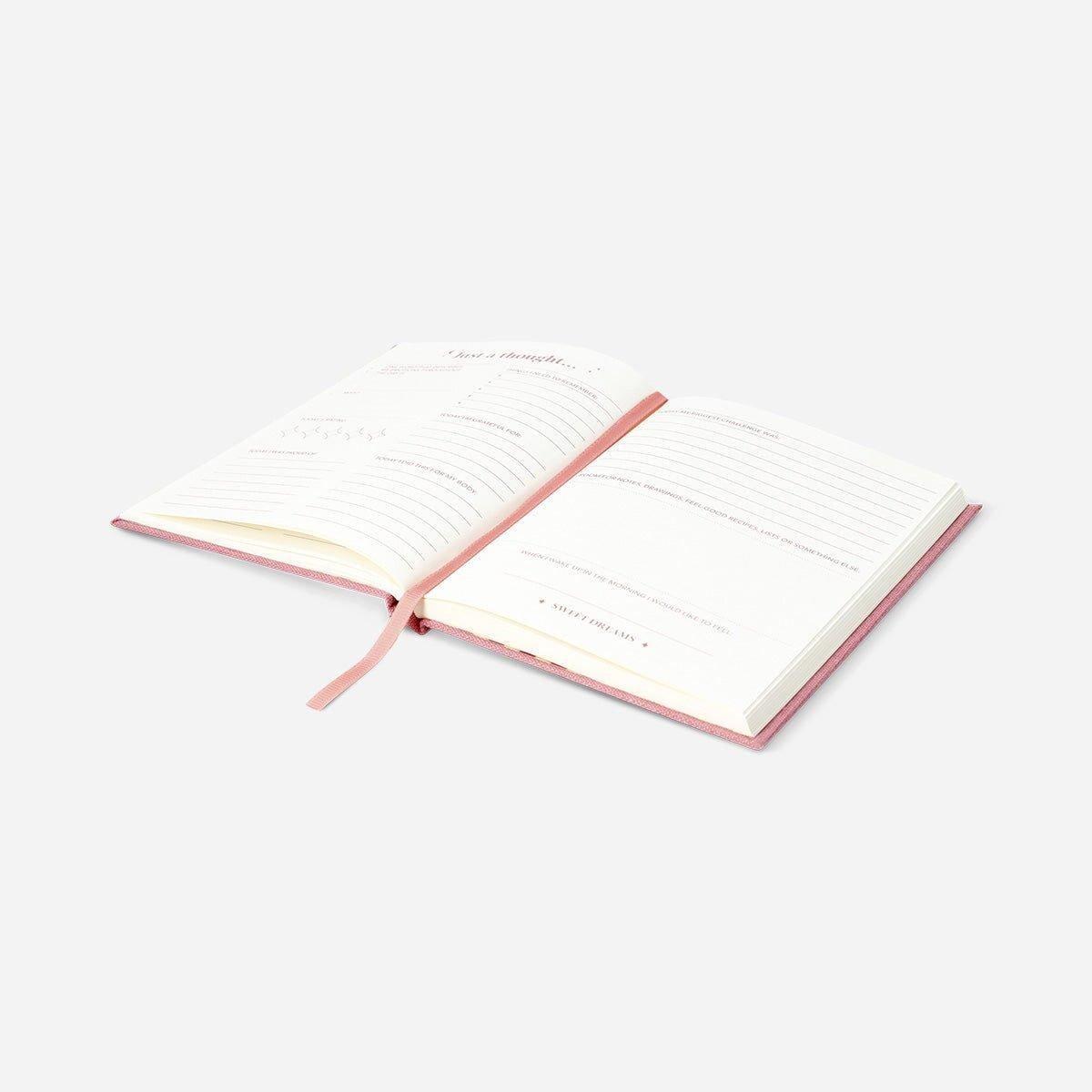 Pink Bedtime Diary With Linen Cover