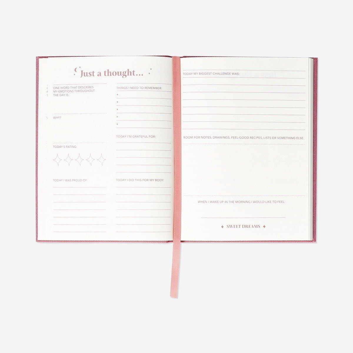 Pink Bedtime Diary With Linen Cover