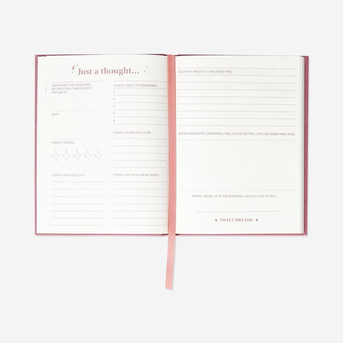 Pink Bedtime Diary With Linen Cover