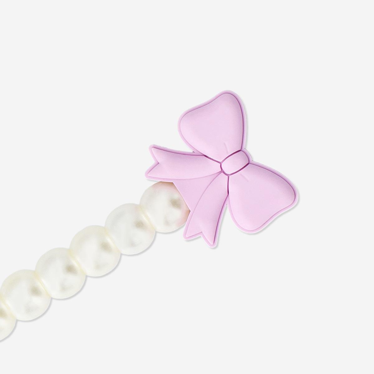 Multicolour Bow And Pearls Ballpoint Pen - Black Ink