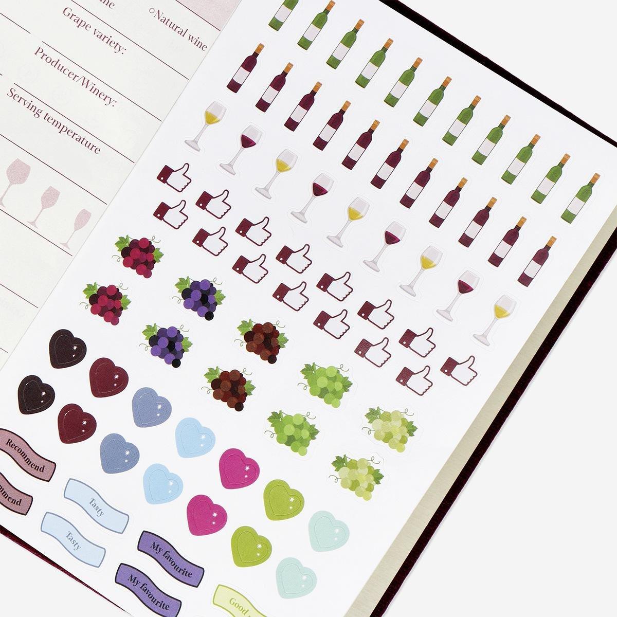 Red Wine Tasting Journal With Linen Cover