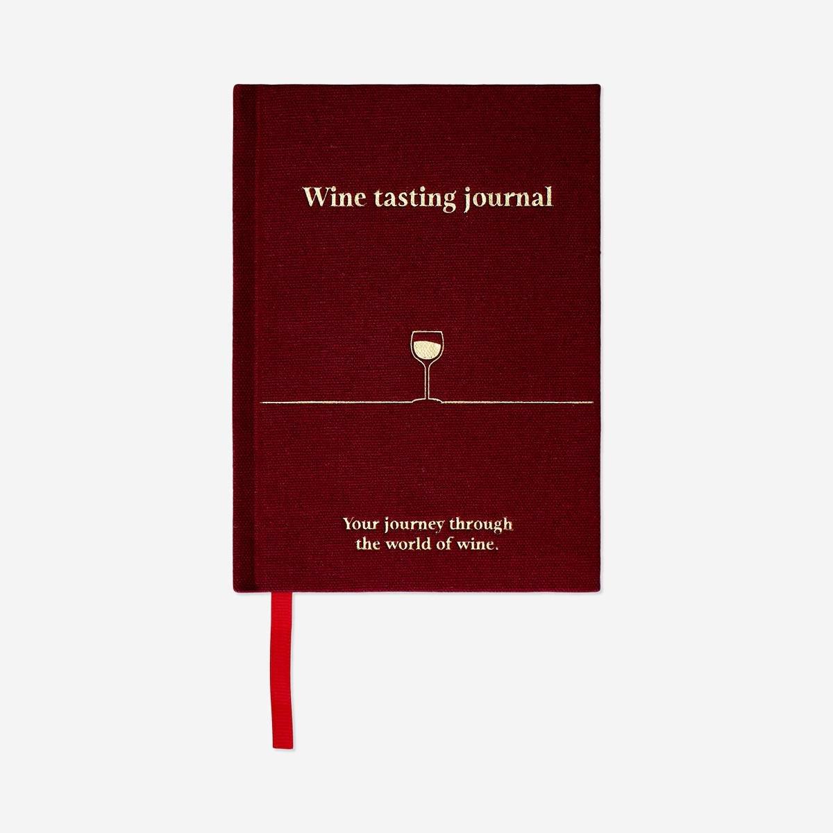Red Wine Tasting Journal With Linen Cover
