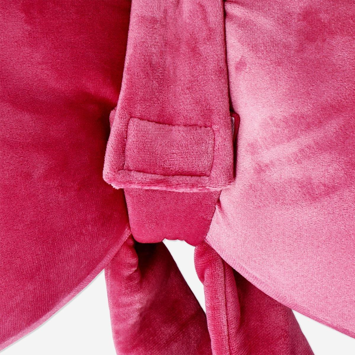 Pink Striped Bow Cushion