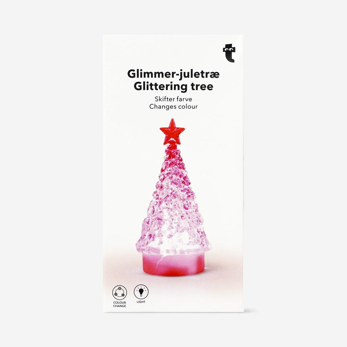 Christmas Tree Swirling Glitter Light - 12 Cm