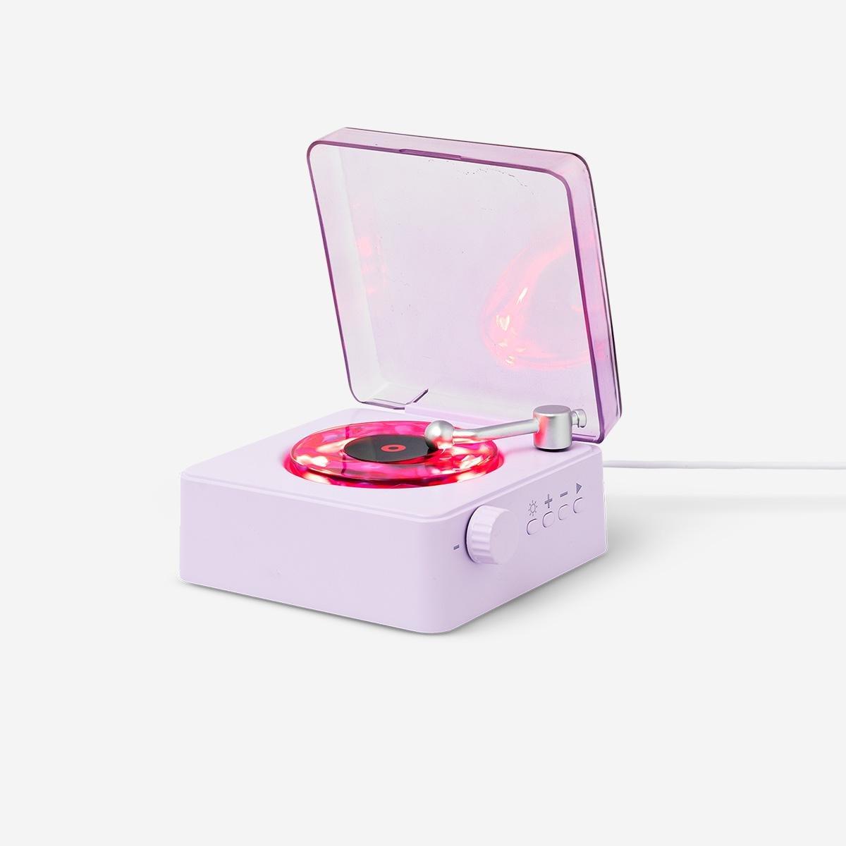 Purple Wireless Speaker As Vinyl Player