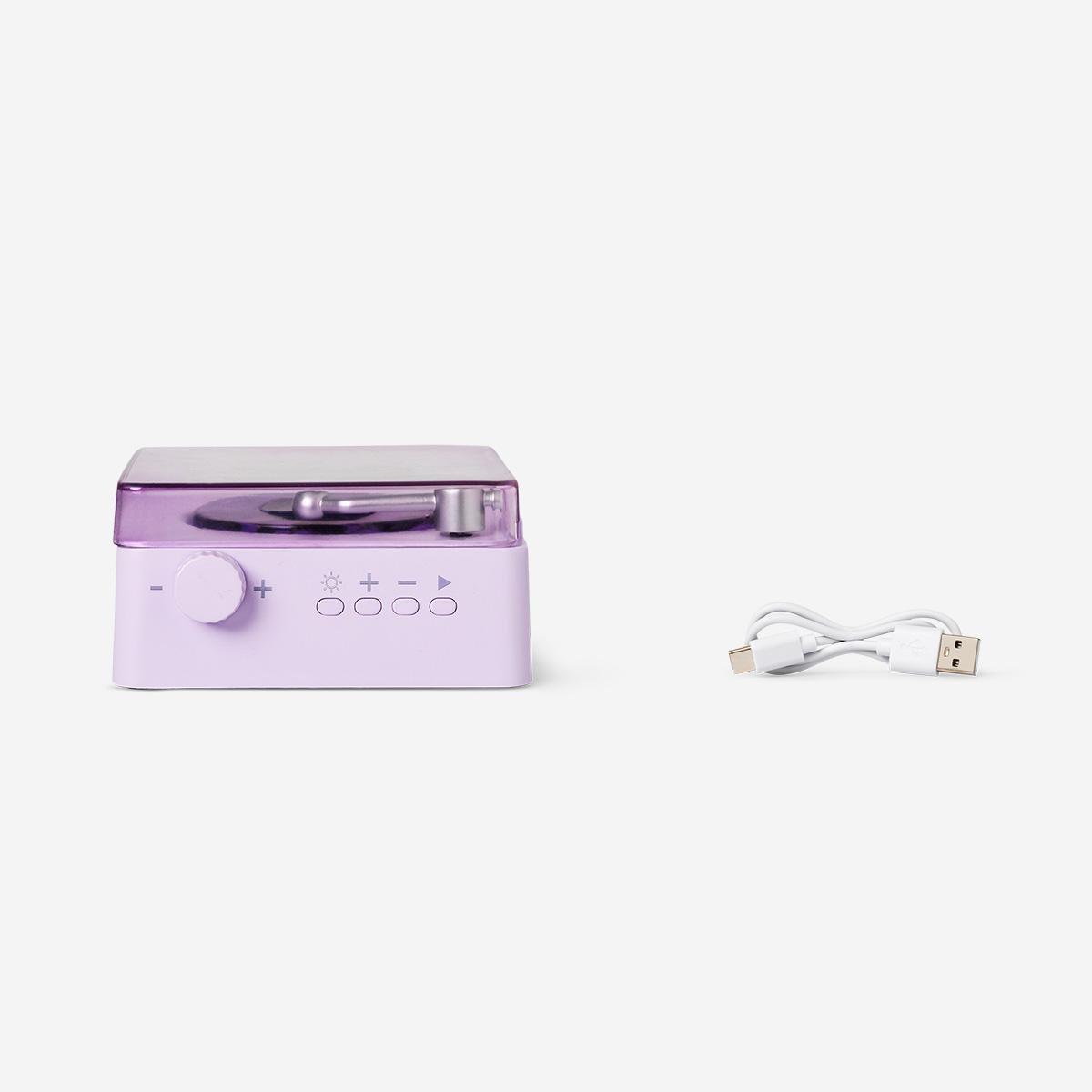 Purple Wireless Speaker As Vinyl Player