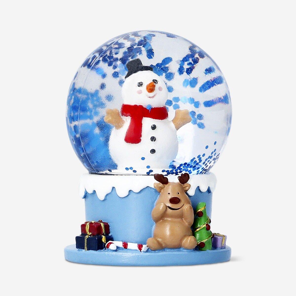 Multicolour Snow Globe With Snowman - 6 Cm