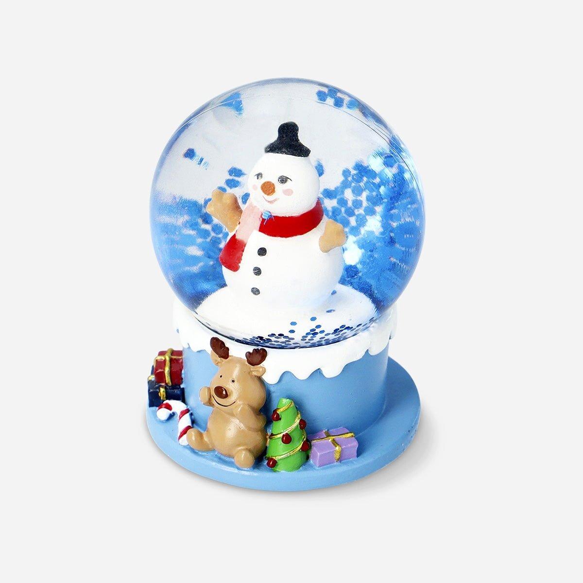 Multicolour Snow Globe With Snowman - 6 Cm