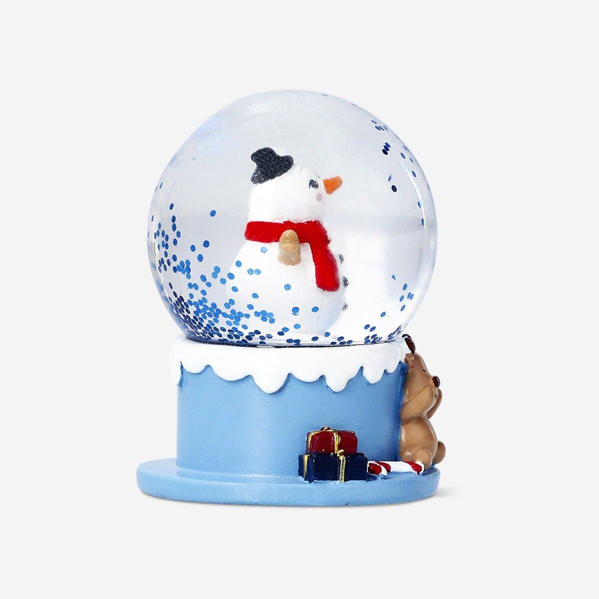 Multicolour Snow Globe With Snowman - 6 Cm