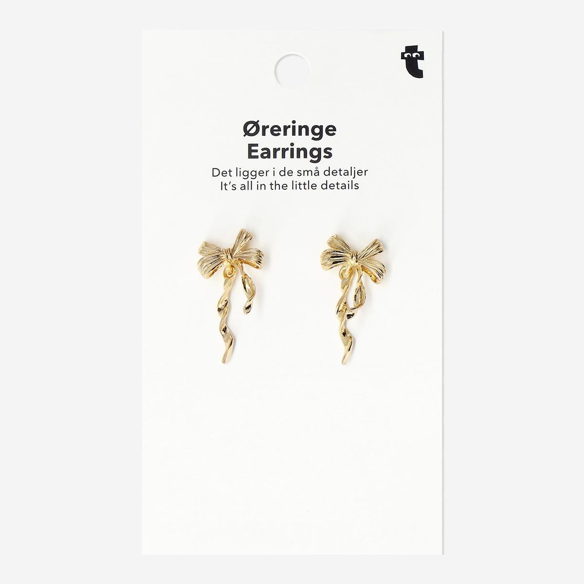 Gold Earrings - Bows