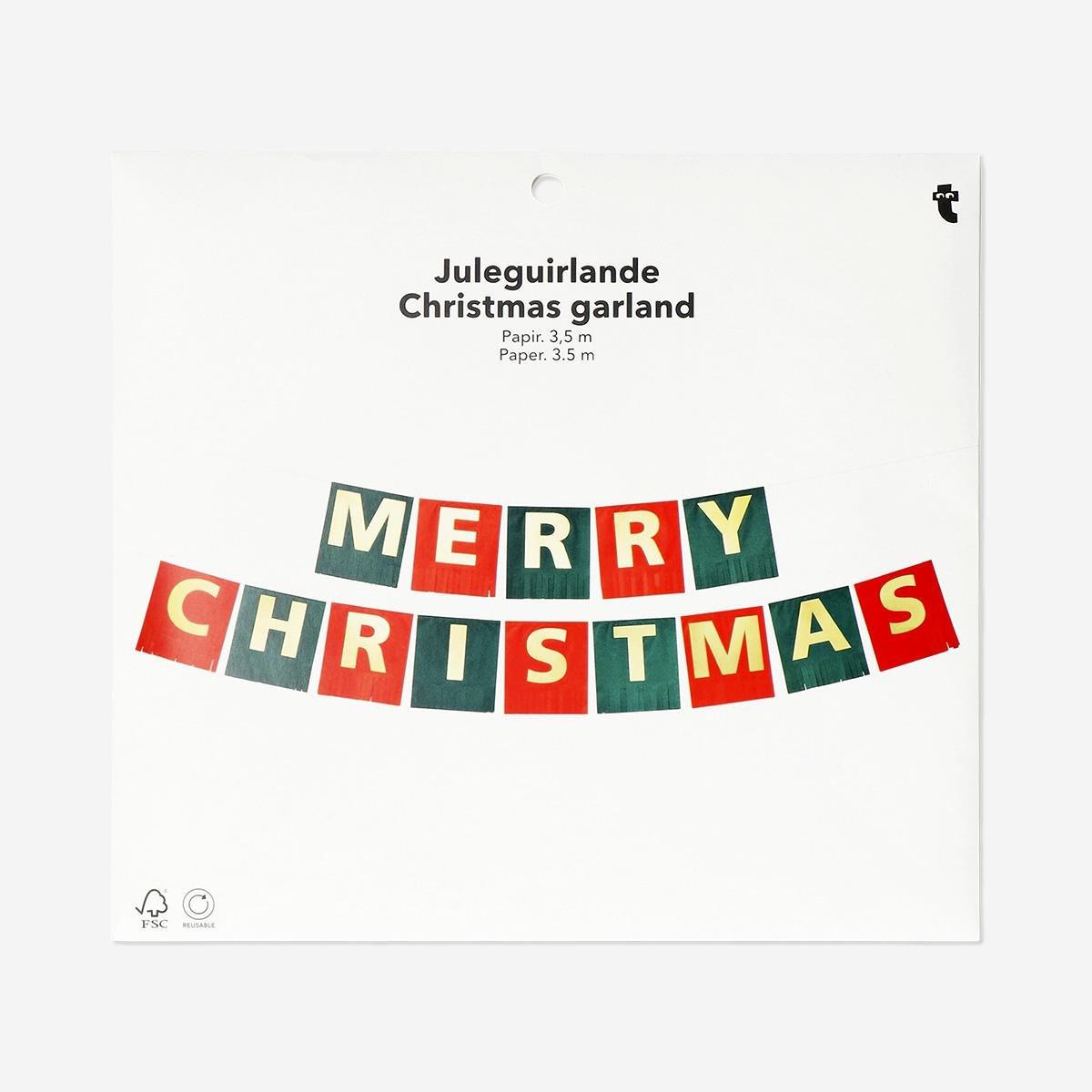 Multicolour Christmas Paper Garland