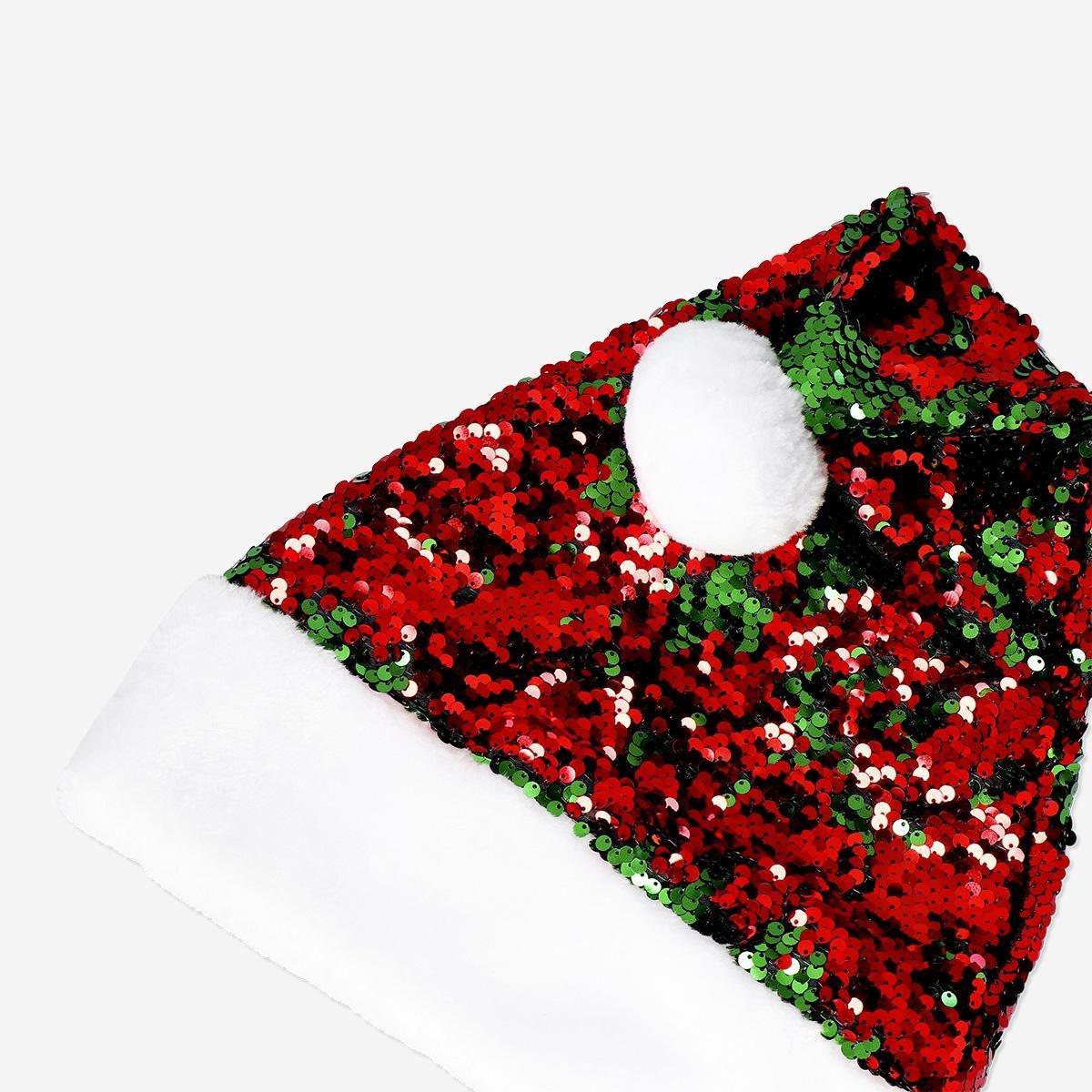 Multicolour Elf Hat With Sequins - For Adults