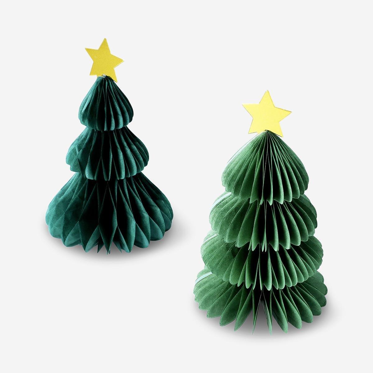 Green Fold Out Large Paper Christmas Tree - 20 Cm