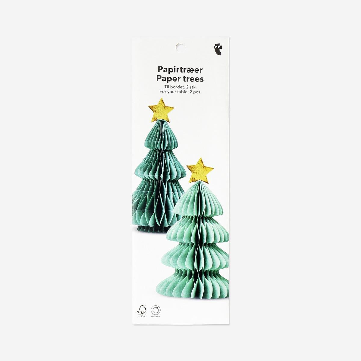 Green Fold Out Large Paper Christmas Tree - 20 Cm