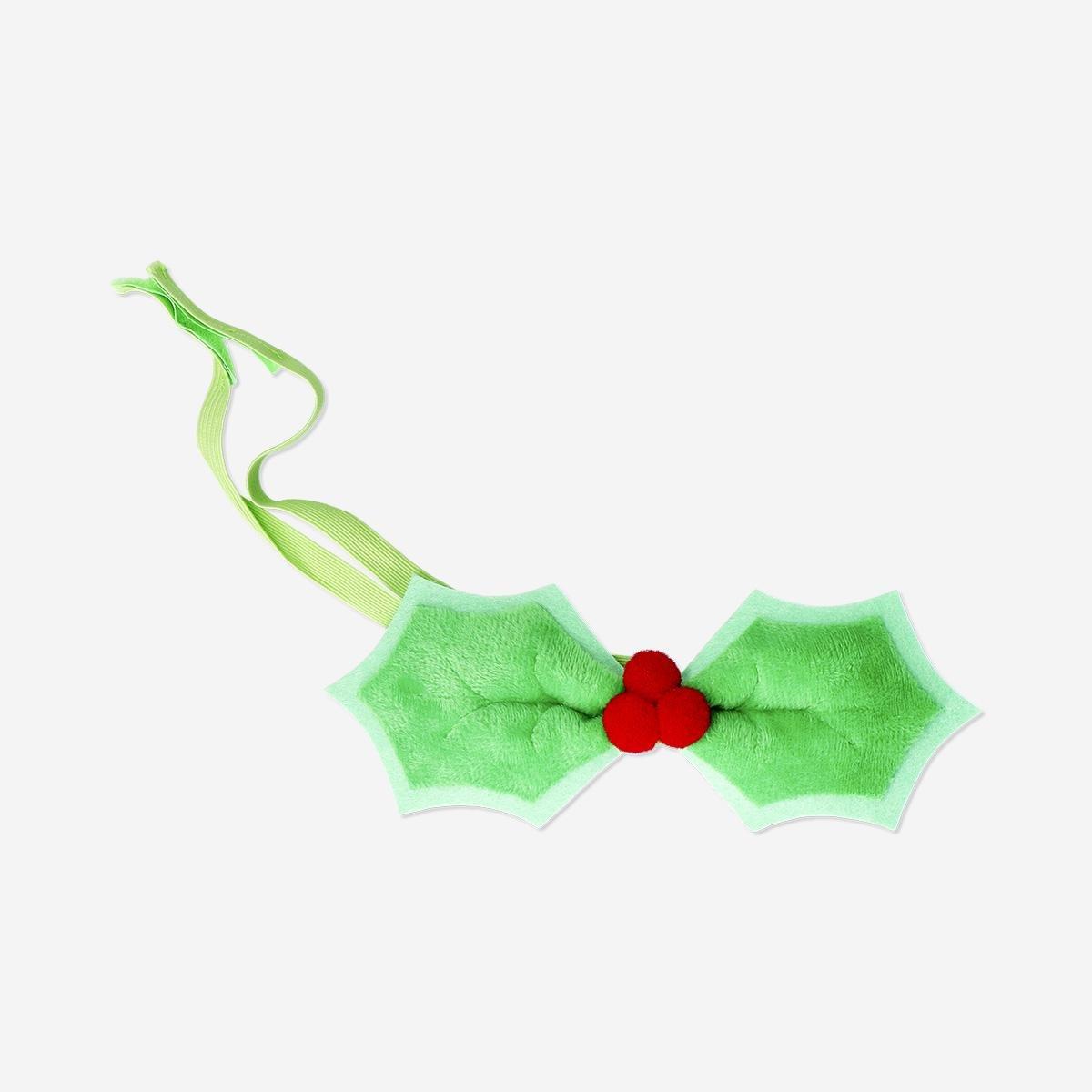 Green Holly Bow Tie - For Adults