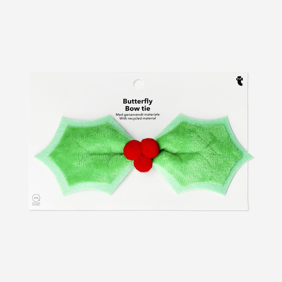 Green Holly Bow Tie - For Adults