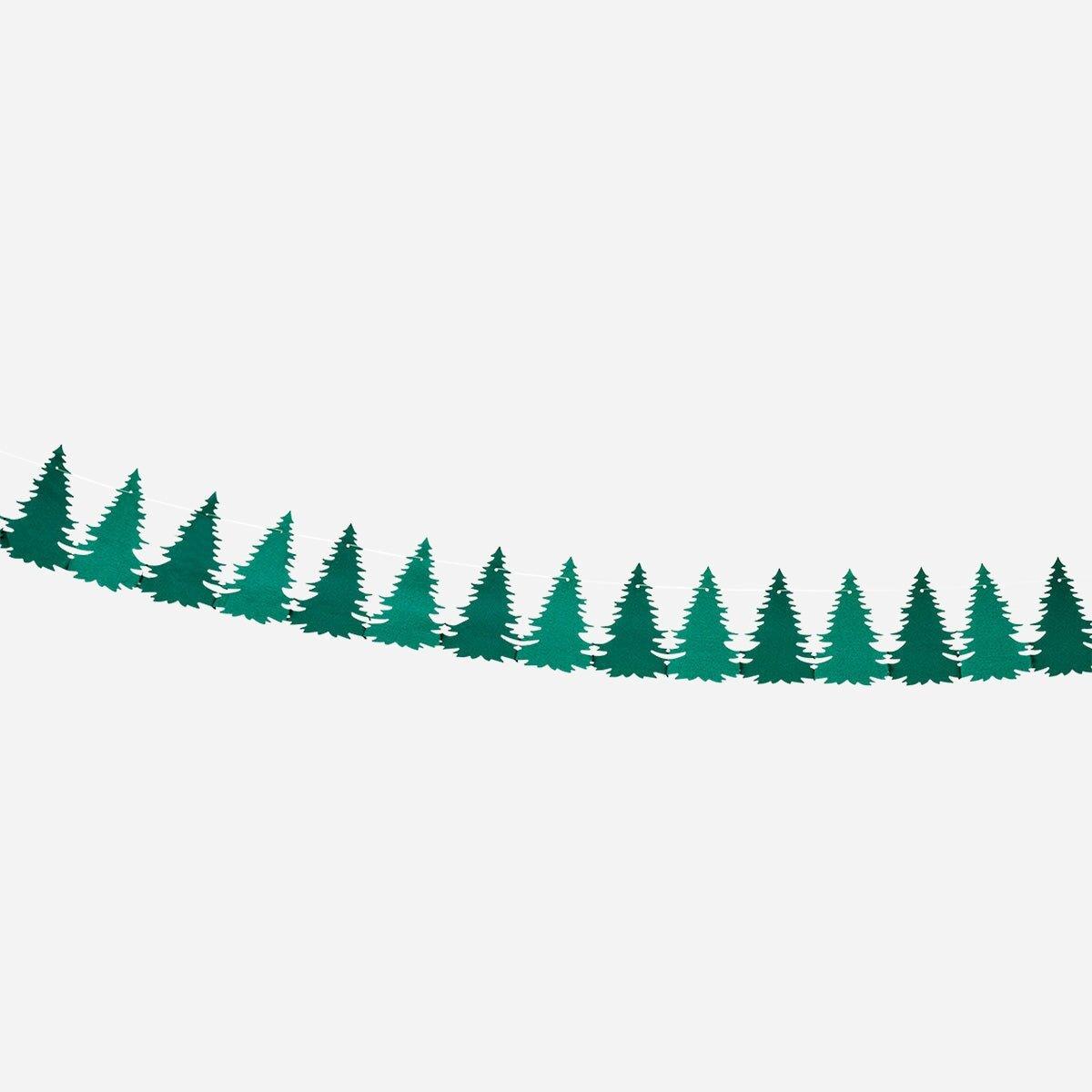 Green Christmas Tree Paper Garland - 300 Cm