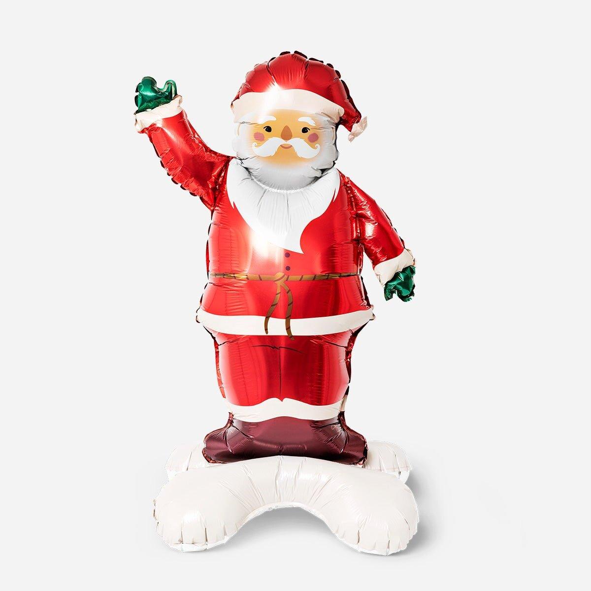 Multicolour Standing Santa Foil Balloon - 92 Cm