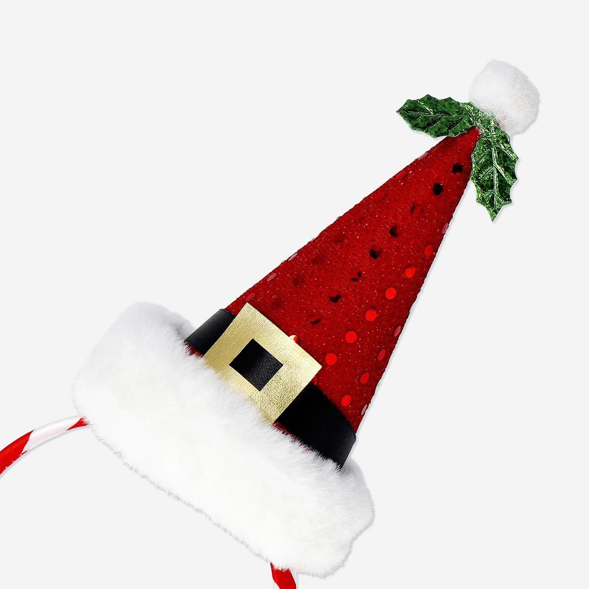 Red Small Santa Hat Hairband - For Adults