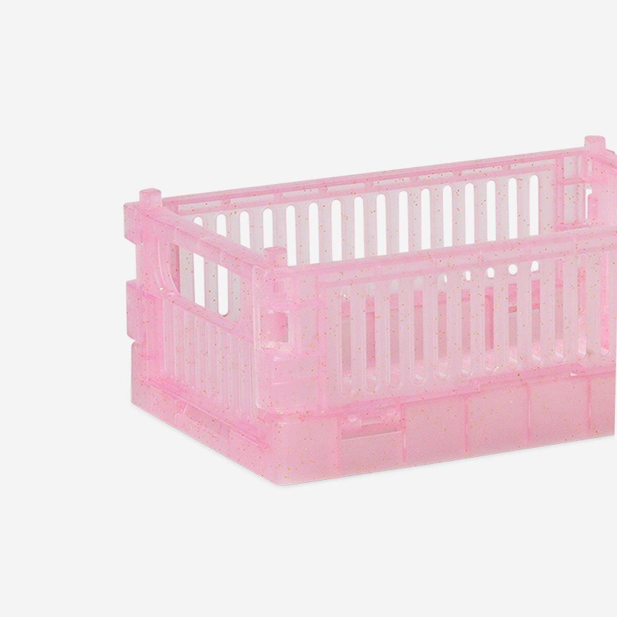 Multicolour Green And Pink Collapsible Storage Boxes - 2 Pcs