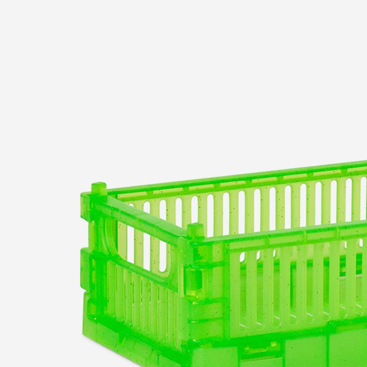 Multicolour Green And Pink Collapsible Storage Boxes - 2 Pcs