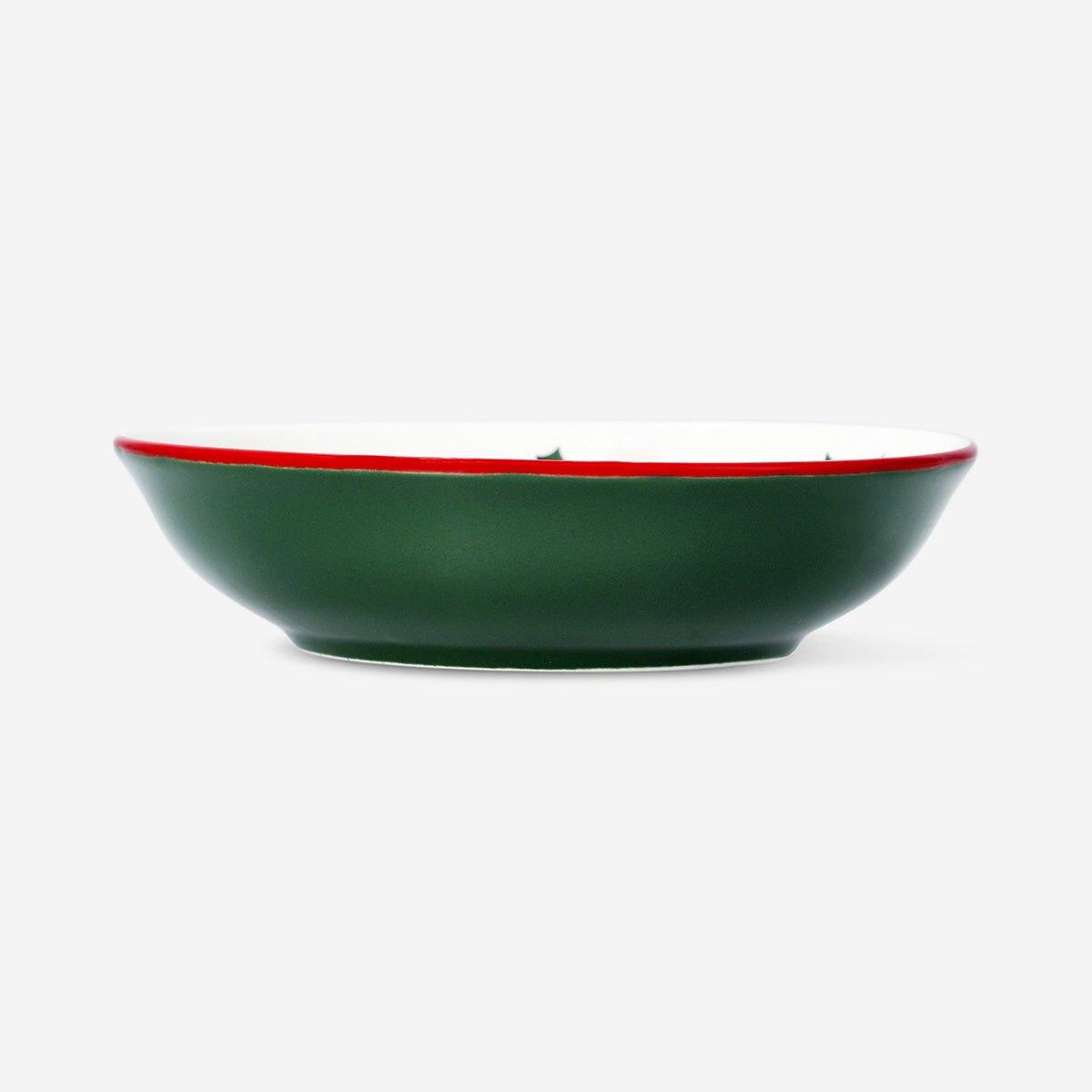 Multicolour Bowl With Christmas Print - 14 Cm