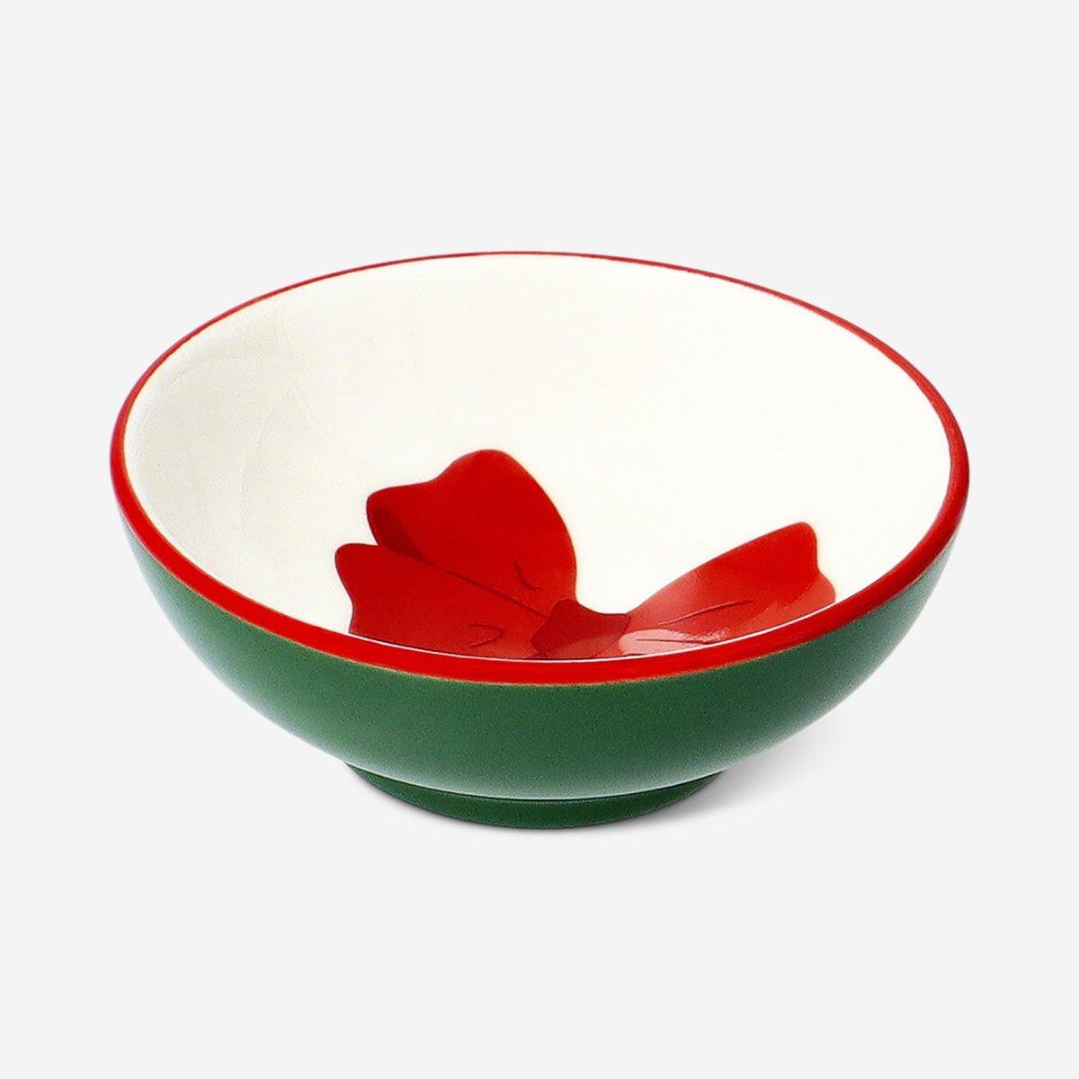 Multicolour Mini Bowl With Christmas Print - 8 Cm