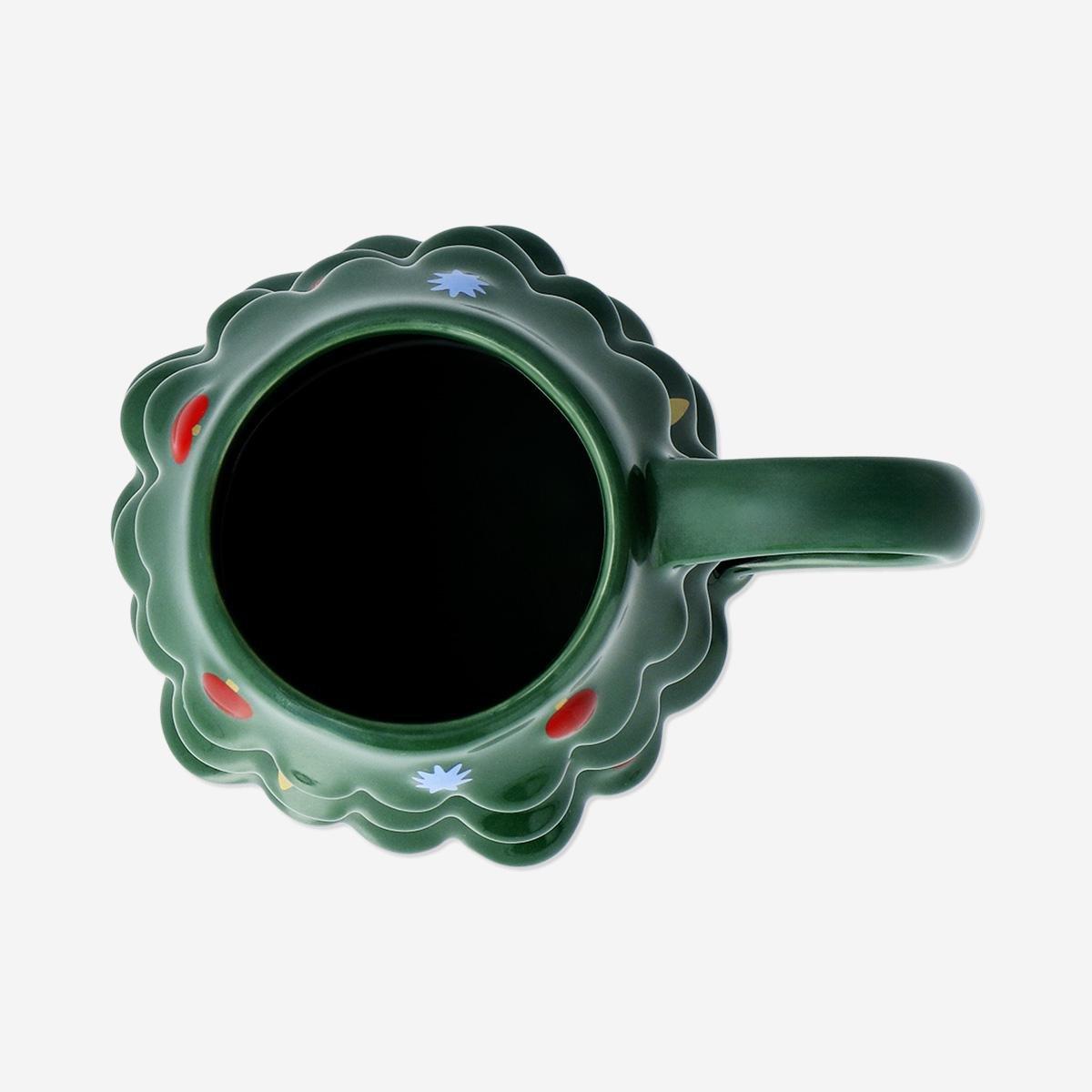 Green Christmas Tree Mug - 300 Ml