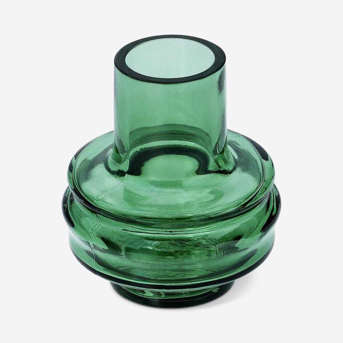 Green Glass Vase - 9 Cm