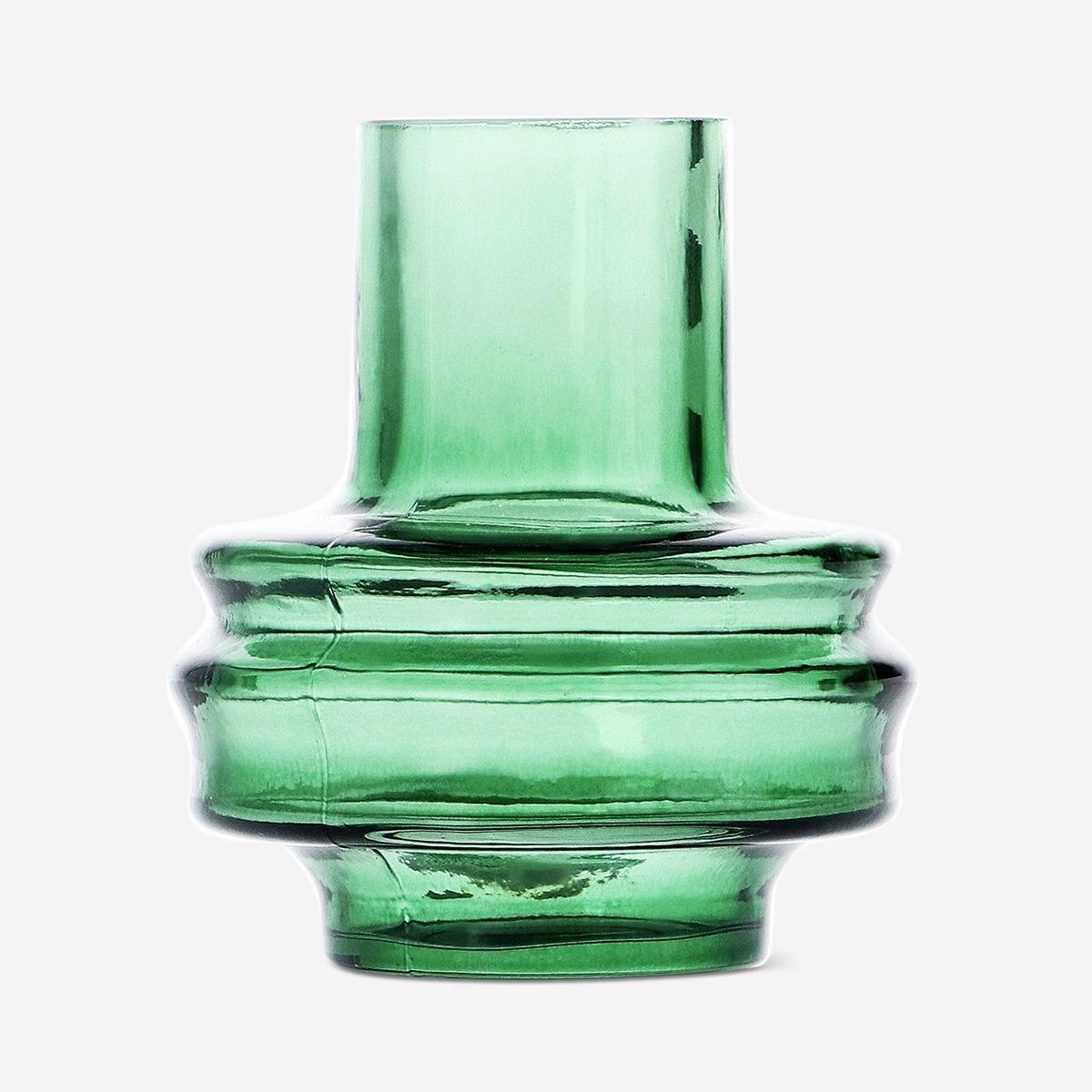 Green Glass Vase - 9 Cm