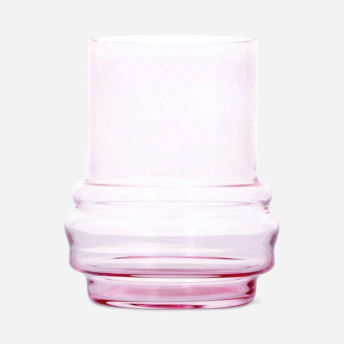 Pink Glass Vase Dia - 16Cm