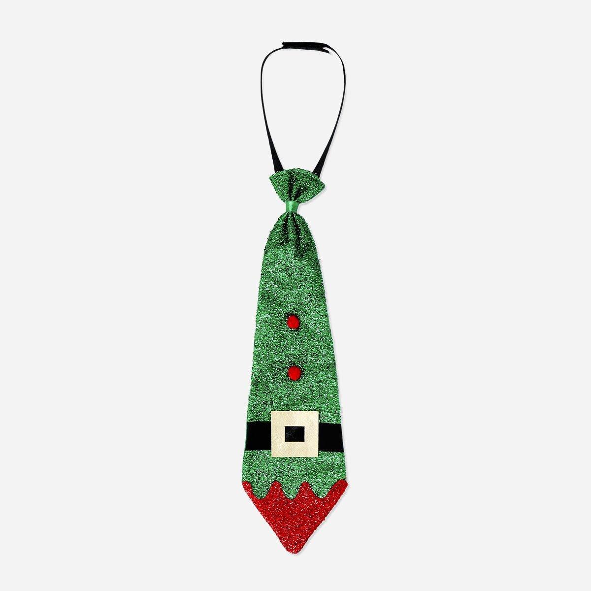 Multicolour Christmas Elf Tie - For Adults