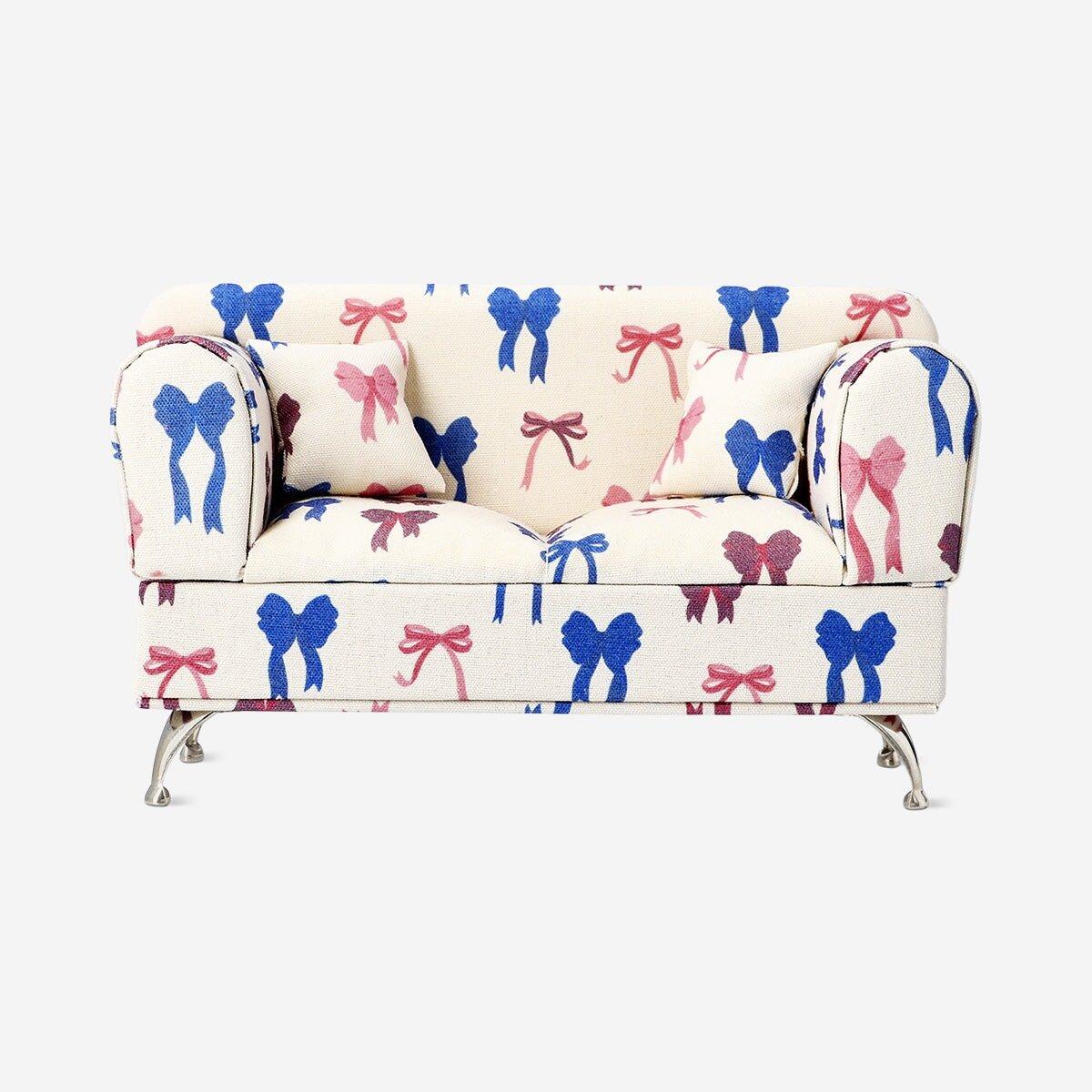 Multicolour Jewellery Storage Bench With Bows - 24 Cm