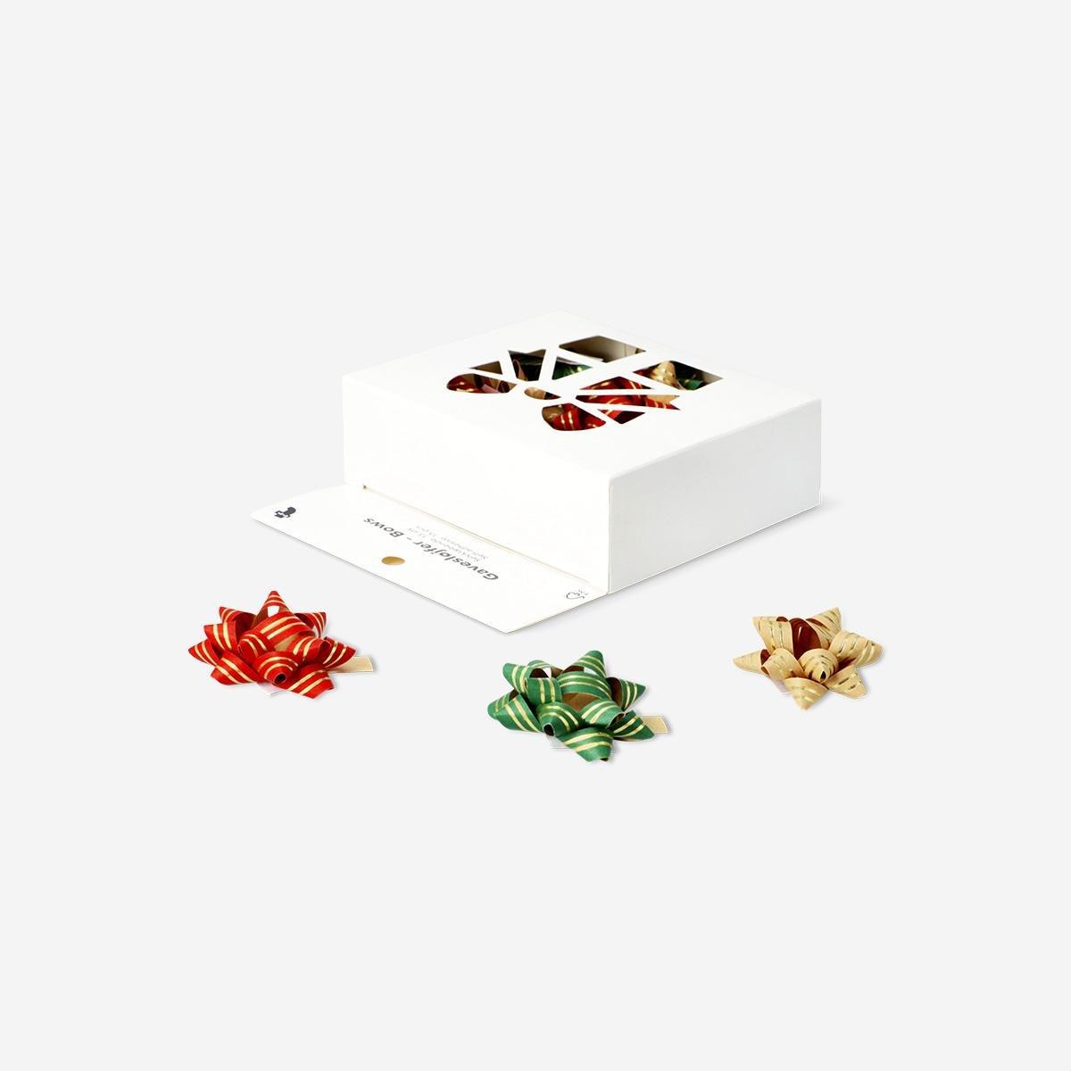 BOW STAR BOX WITH FOIL 15 PCS