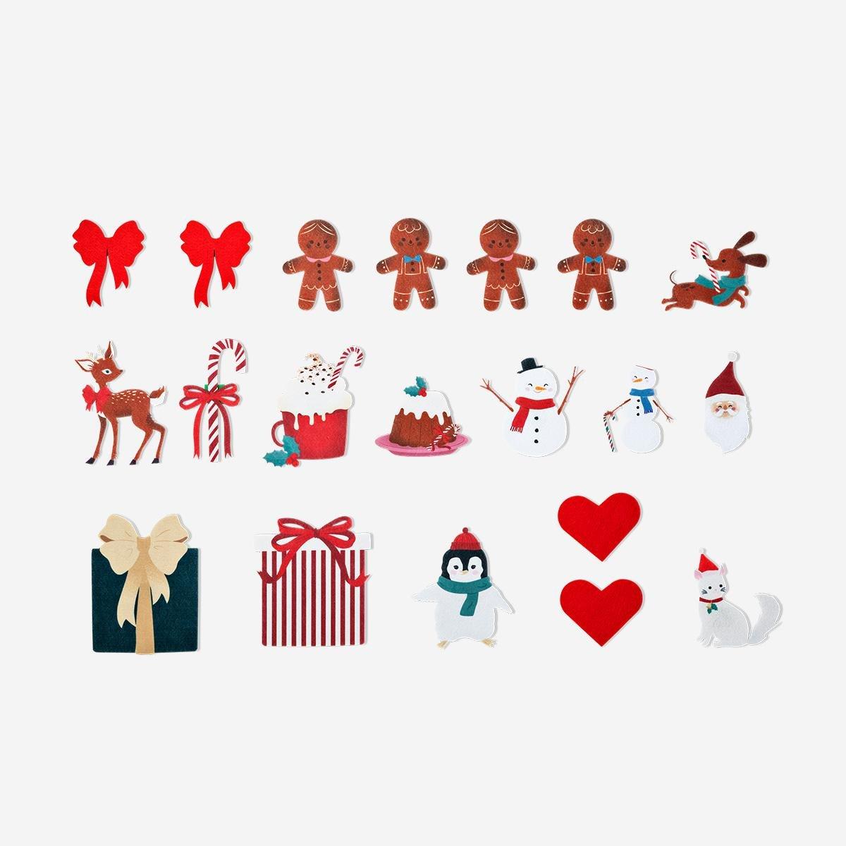 Multicolour Diy Felt Christmas Tree With Removable Decorations