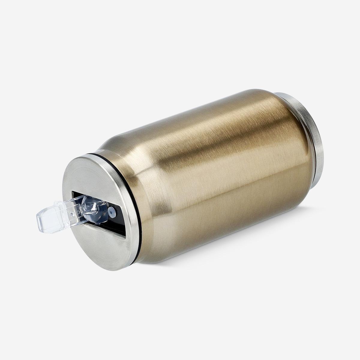 Gold Mug In The Shape Of A Jug With Straw - 280 Ml