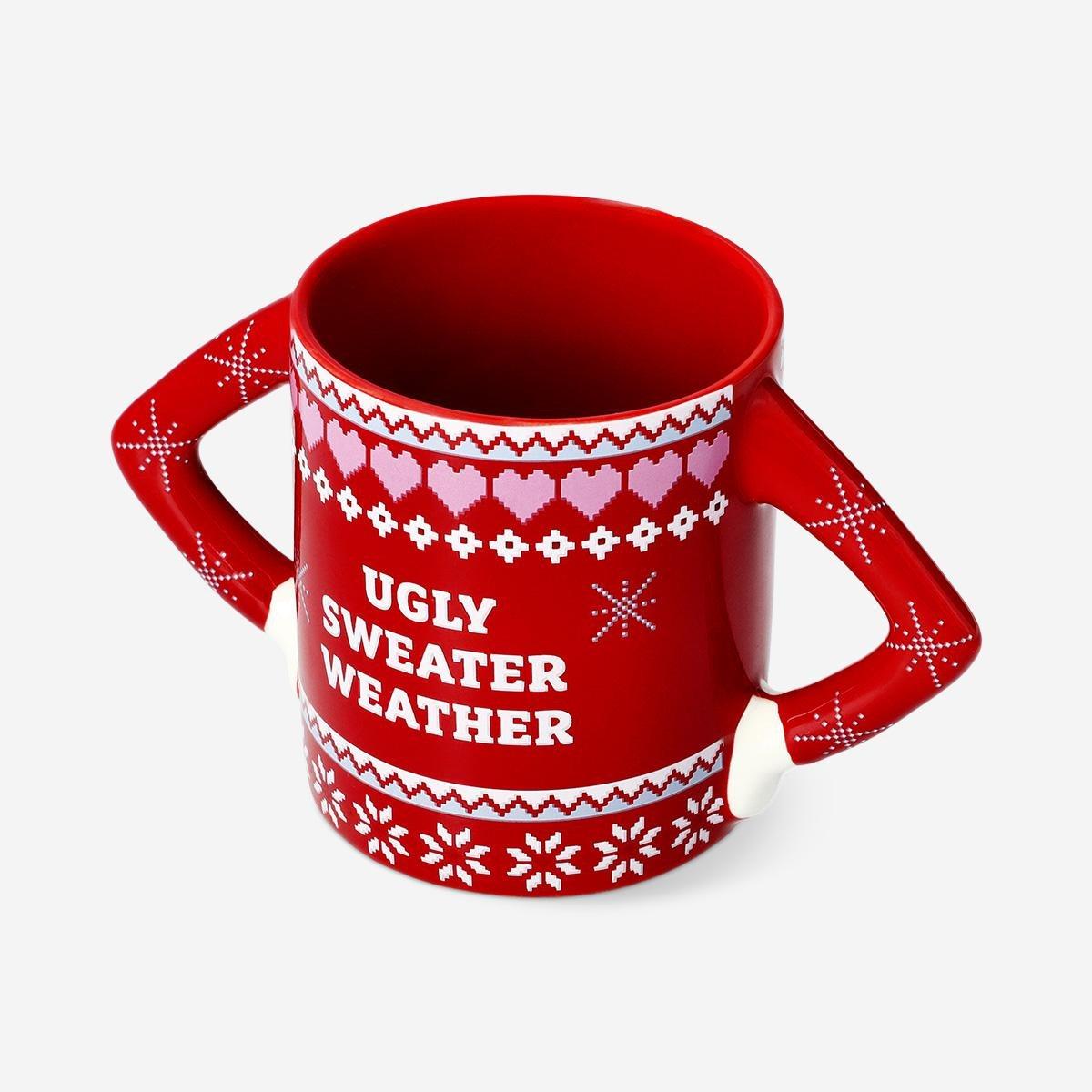 Red Ugly Christmas Sweater Mug - 330 Ml
