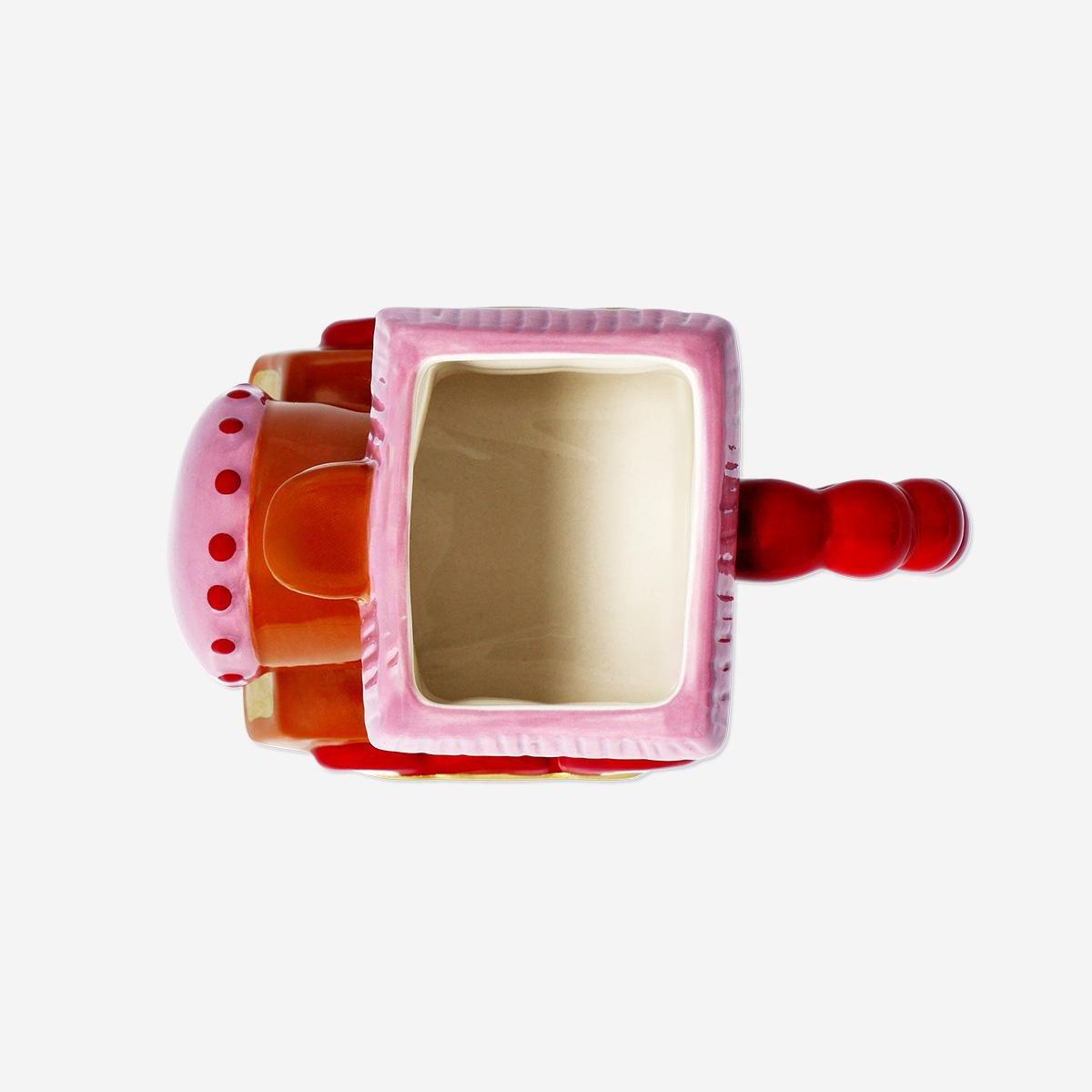 Brown Christmas Train Mug - 350 Ml