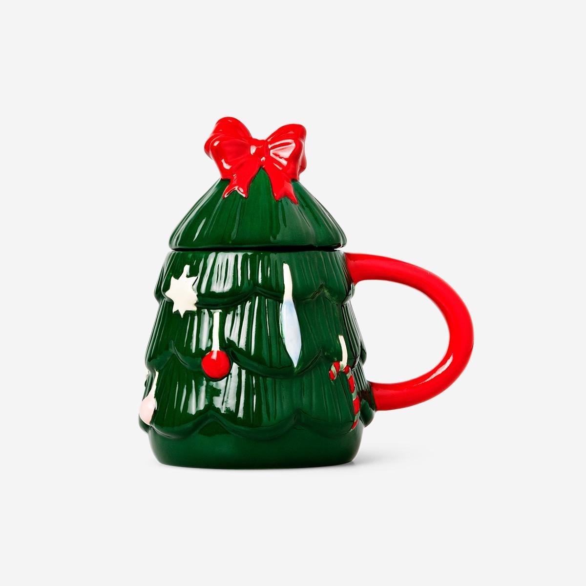 Green Christmas Tree Mug - 320 Ml