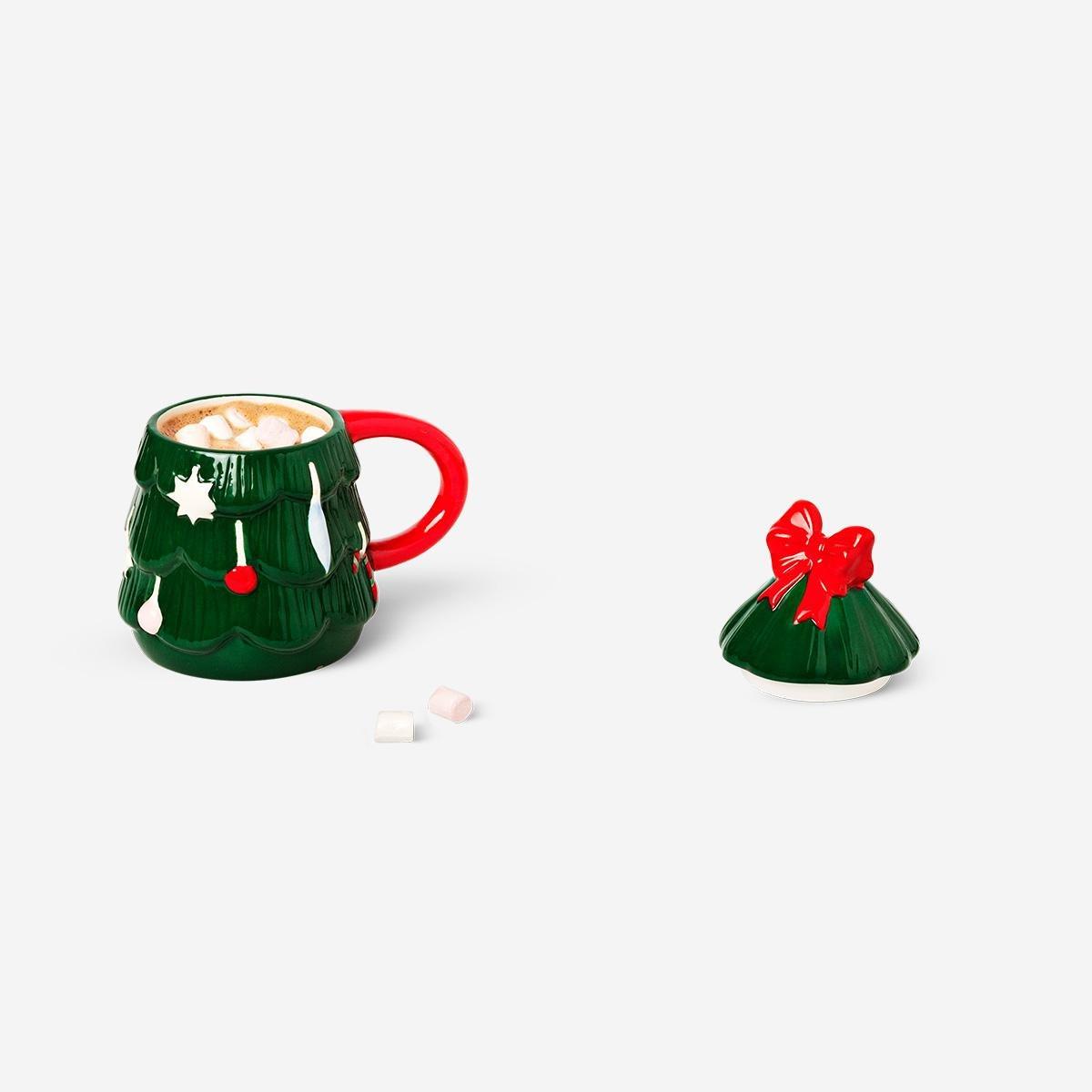 Green Christmas Tree Mug - 320 Ml