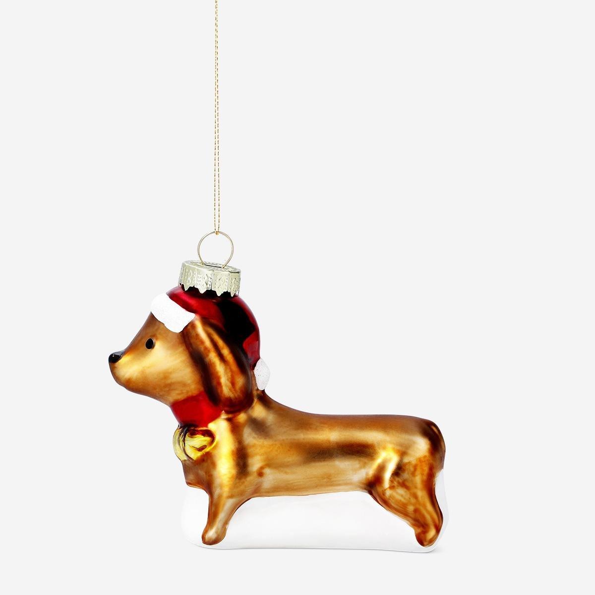 Multicolour Christmas Bauble - Sausage Dog