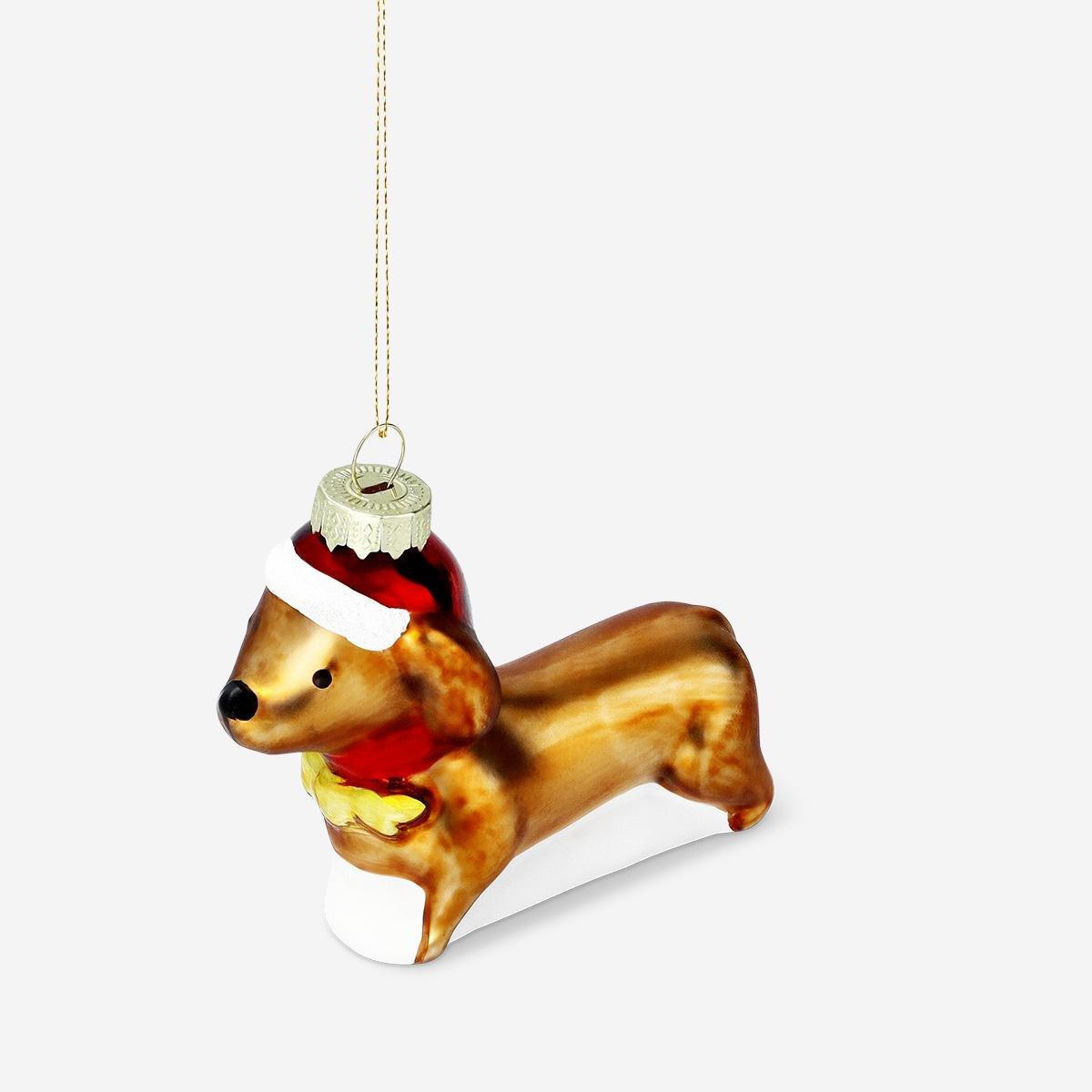 Multicolour Christmas Bauble - Sausage Dog