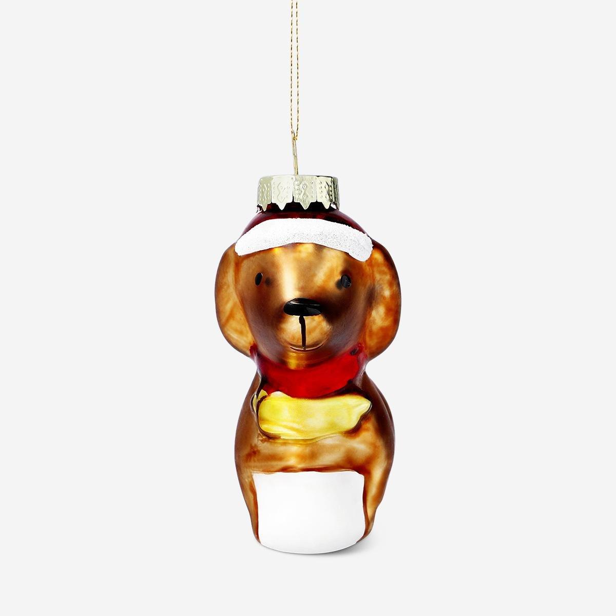 Multicolour Christmas Bauble - Sausage Dog