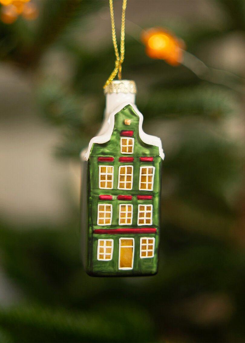 Green Christmas Bauble - House