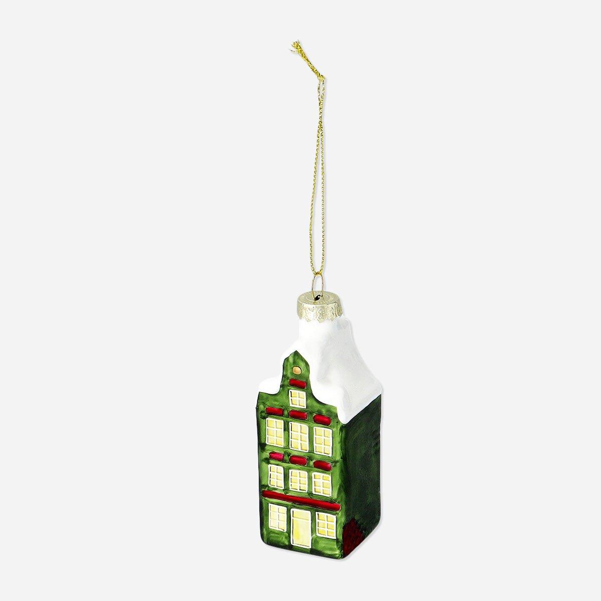 Green Christmas Bauble - House