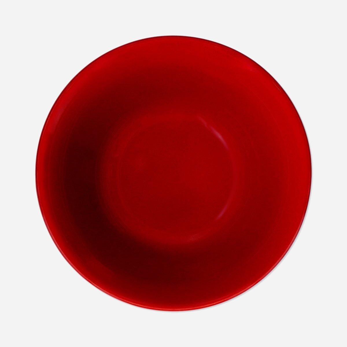 Red Bowl With Embossed Bows - 12 Cm