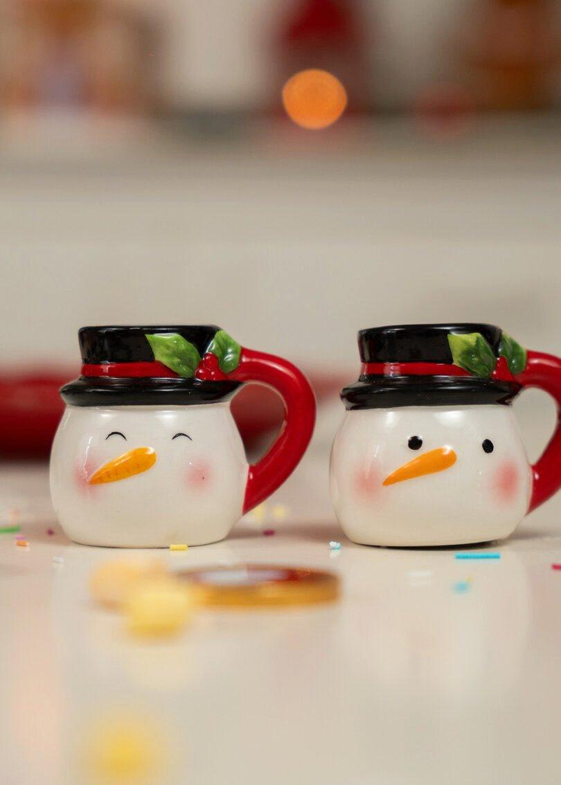 Multicolour Snowman Salt And Pepper Set