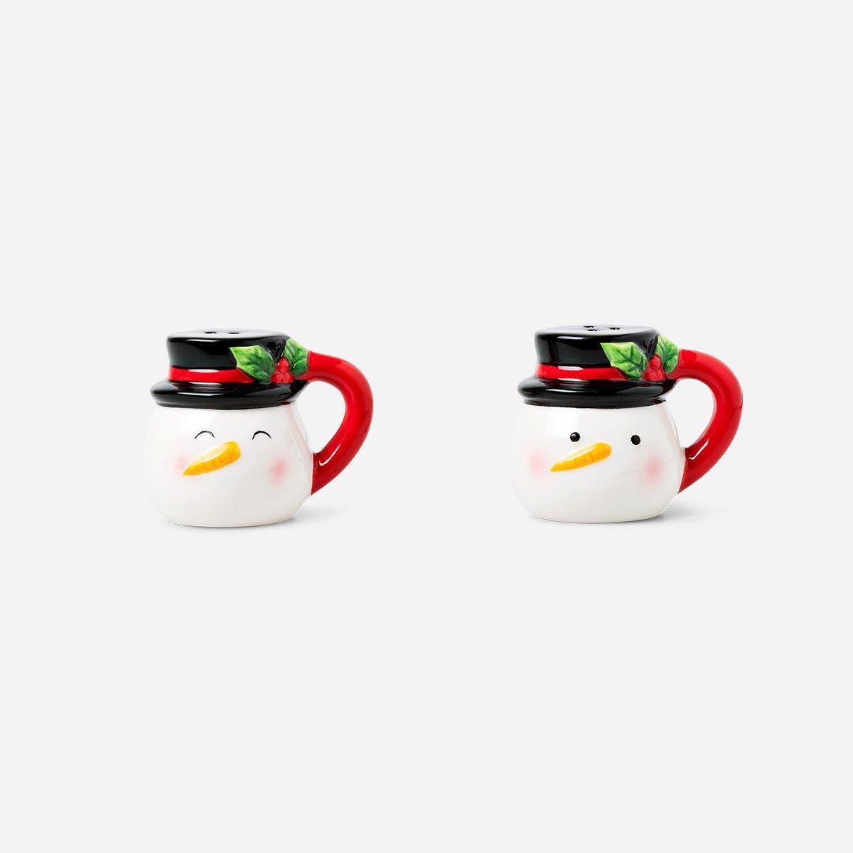 Multicolour Snowman Salt And Pepper Set